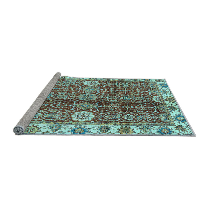 Sideview of Machine Washable Abstract Light Blue Modern Rug, wshabs3372lblu
