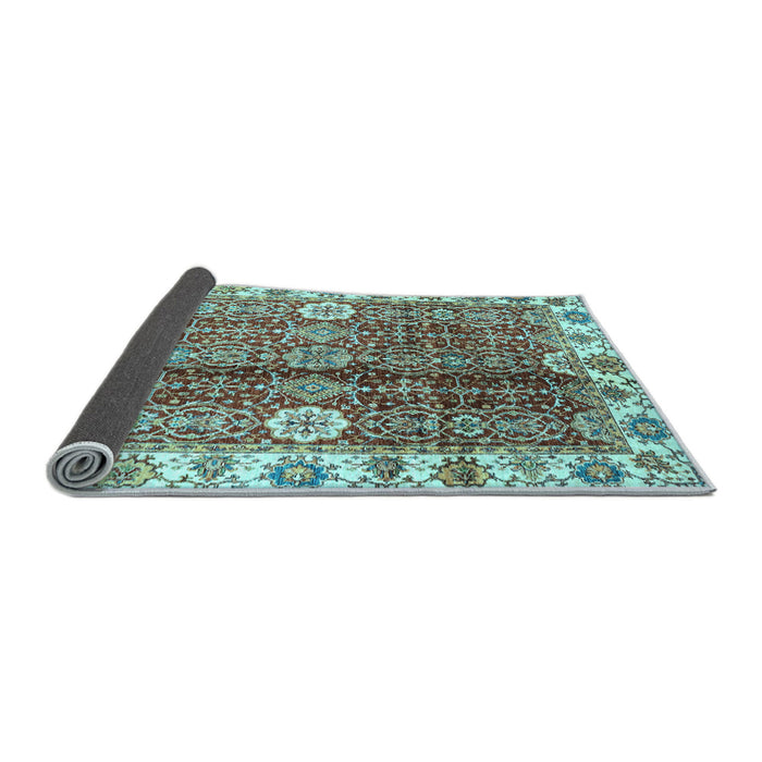 Sideview of Abstract Light Blue Modern Rug, abs3372lblu