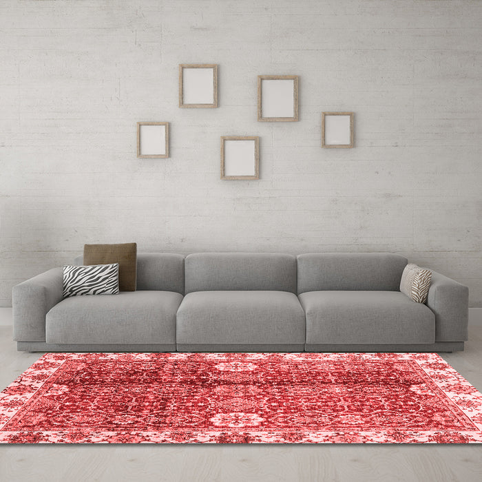 Modern Red Washable Rugs