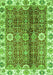 Machine Washable Abstract Green Modern Area Rugs, wshabs3372grn