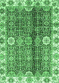 Abstract Emerald Green Modern Rug, abs3372emgrn