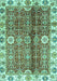 Machine Washable Abstract Turquoise Modern Area Rugs, wshabs3372turq