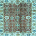 Square Machine Washable Abstract Light Blue Modern Rug, wshabs3372lblu