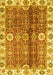 Machine Washable Abstract Yellow Modern Rug, wshabs3372yw