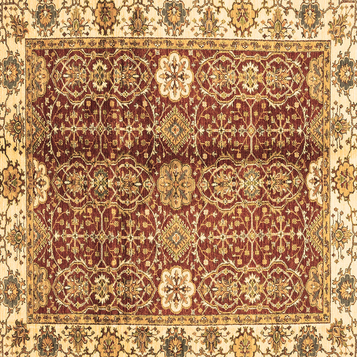 Square Abstract Brown Modern Rug, abs3372brn