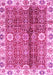 Machine Washable Abstract Pink Modern Rug, wshabs3372pnk