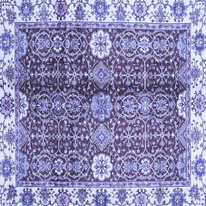 Square Abstract Blue Modern Rug, abs3372blu