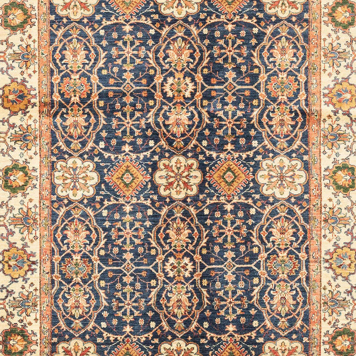 Machine Washable Abstract Yellow Rug, wshabs3373