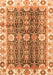 Machine Washable Abstract Orange Modern Area Rugs, wshabs3373org