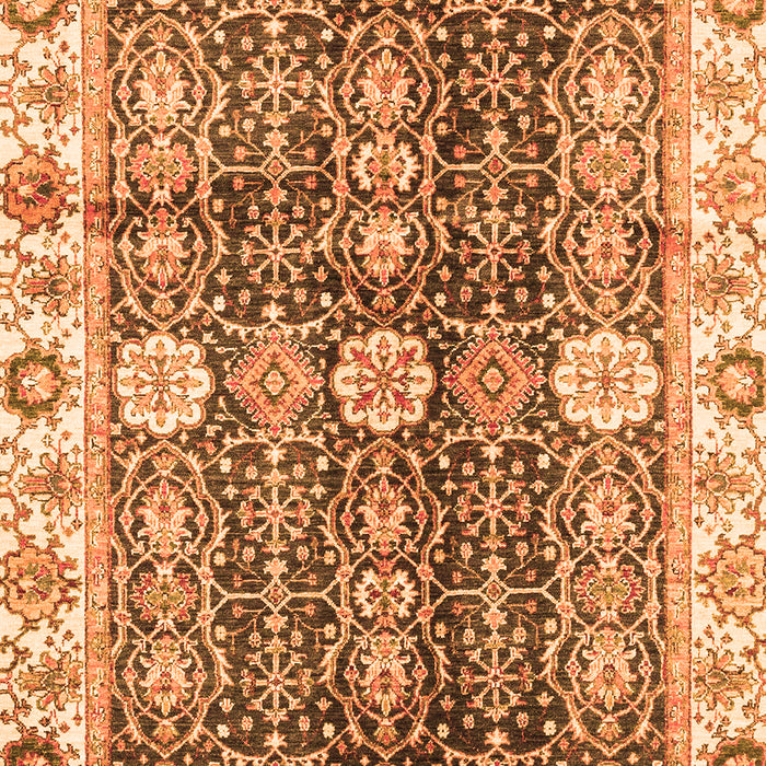 Machine Washable Abstract Orange Modern Area Rugs, wshabs3373org