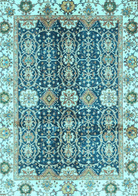 Abstract Light Blue Modern Rug, abs3373lblu