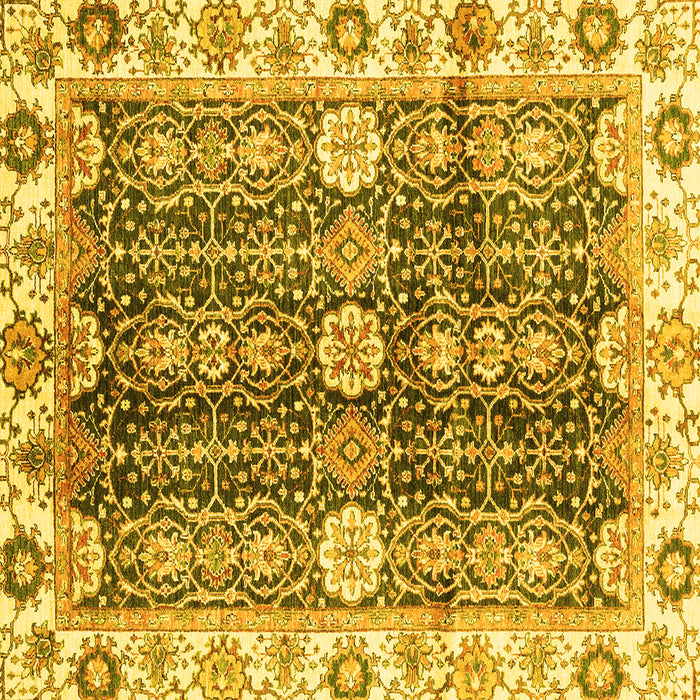 Square Abstract Yellow Modern Rug, abs3373yw