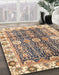 Machine Washable Abstract Yellow Rug in a Family Room, wshabs3373