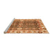 Sideview of Machine Washable Abstract Orange Modern Area Rugs, wshabs3373org