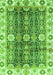 Machine Washable Abstract Green Modern Area Rugs, wshabs3373grn