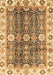 Machine Washable Abstract Brown Modern Rug, wshabs3373brn