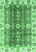 Machine Washable Abstract Emerald Green Modern Area Rugs, wshabs3373emgrn