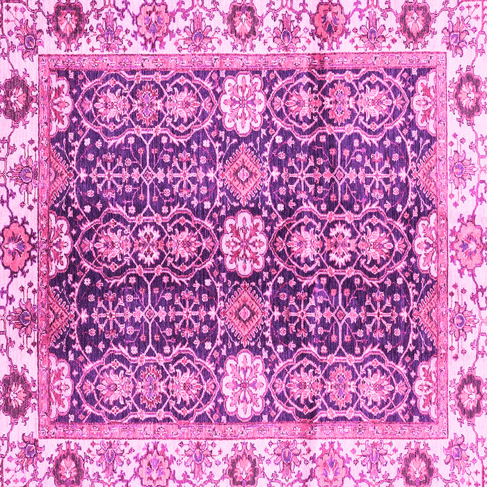 Square Abstract Pink Modern Rug, abs3373pnk