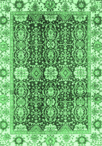 Abstract Emerald Green Modern Rug, abs3373emgrn