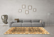 Machine Washable Abstract Brown Modern Rug in a Living Room,, wshabs3373brn