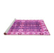 Sideview of Machine Washable Abstract Pink Modern Rug, wshabs3373pnk