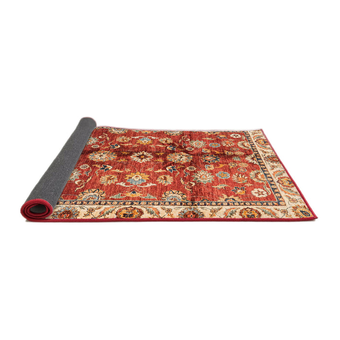 Sideview of Abstract Red Modern Rug, abs3374
