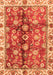 Machine Washable Abstract Orange Modern Area Rugs, wshabs3374org