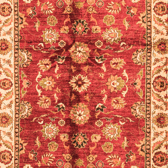 Machine Washable Abstract Orange Modern Area Rugs, wshabs3374org