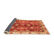 Sideview of Abstract Orange Modern Rug, abs3374org