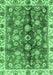 Machine Washable Abstract Emerald Green Modern Area Rugs, wshabs3374emgrn