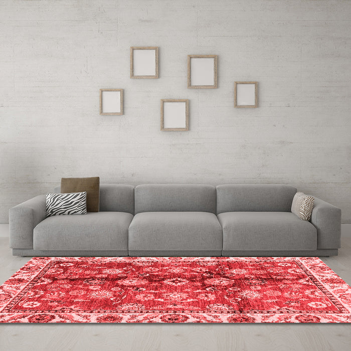 Modern Red Washable Rugs