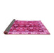 Sideview of Abstract Pink Modern Rug, abs3374pnk