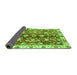 Sideview of Abstract Green Modern Rug, abs3374grn