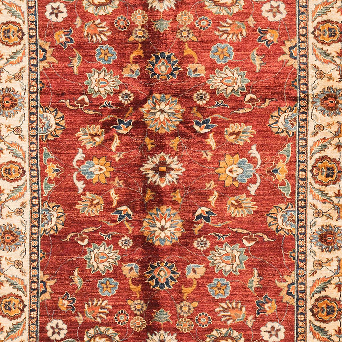 Machine Washable Abstract Red Rug, wshabs3374