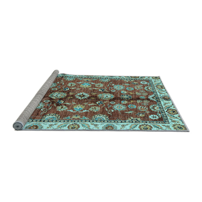 Sideview of Machine Washable Abstract Light Blue Modern Rug, wshabs3374lblu