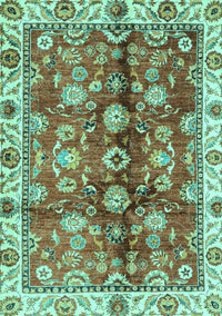 Abstract Turquoise Modern Rug, abs3374turq