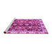 Sideview of Machine Washable Abstract Purple Modern Area Rugs, wshabs3374pur