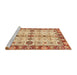 Sideview of Machine Washable Abstract Yellow Rug, wshabs3375