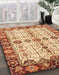 Machine Washable Abstract Yellow Rug in a Family Room, wshabs3375