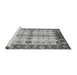 Sideview of Machine Washable Oriental Gray Traditional Rug, wshabs3375gry