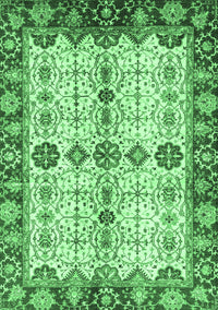 Oriental Emerald Green Traditional Rug, abs3375emgrn