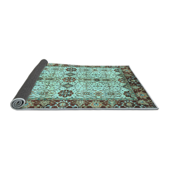 Sideview of Oriental Light Blue Traditional Rug, abs3375lblu