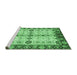 Sideview of Machine Washable Oriental Emerald Green Traditional Area Rugs, wshabs3375emgrn