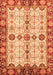 Machine Washable Oriental Orange Traditional Area Rugs, wshabs3375org