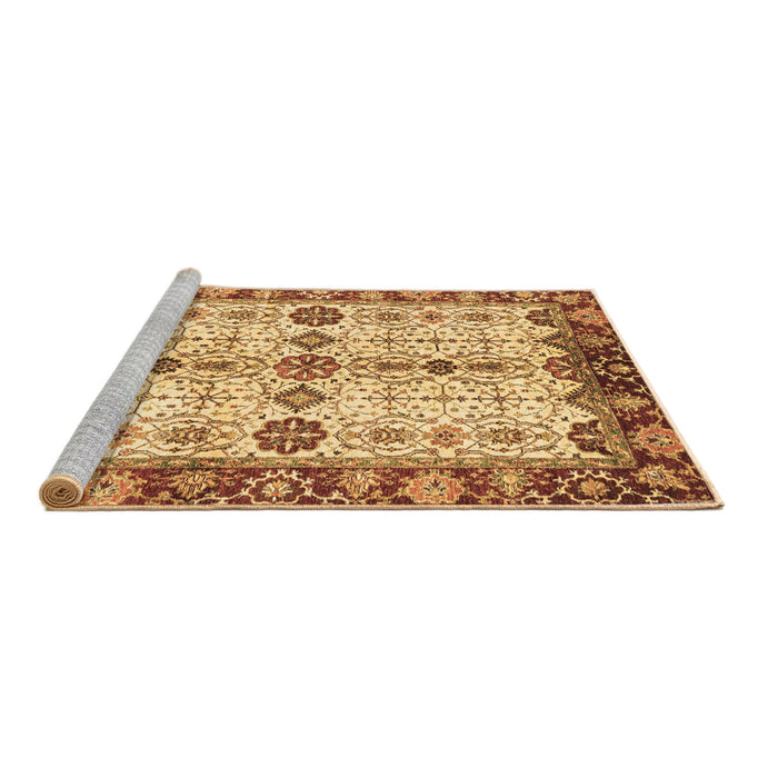 Sideview of Machine Washable Oriental Brown Traditional Rug, wshabs3375brn