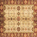 Square Machine Washable Oriental Brown Traditional Rug, wshabs3375brn