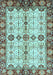 Machine Washable Oriental Light Blue Traditional Rug, wshabs3375lblu