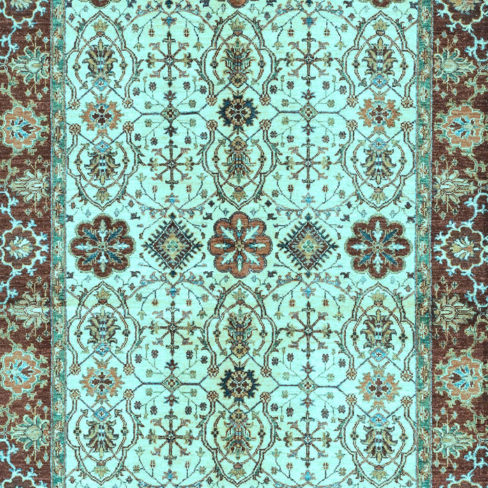 Oriental Light Blue Traditional Rug, abs3375lblu