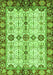 Machine Washable Oriental Green Traditional Area Rugs, wshabs3375grn