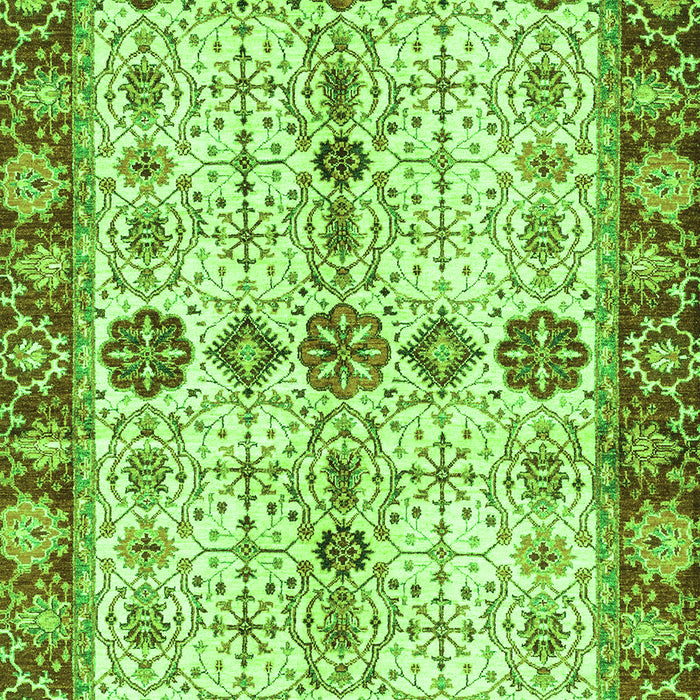 Machine Washable Oriental Green Traditional Area Rugs, wshabs3375grn